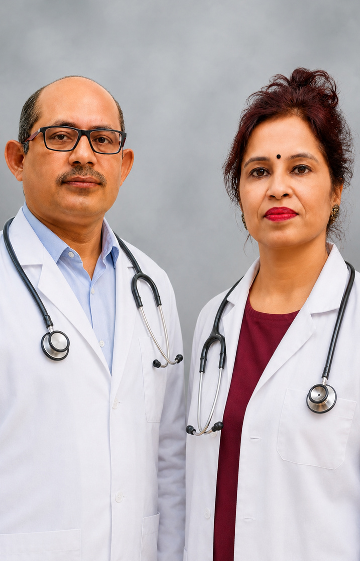 Dr Subhash and Dr Nidhi of Anand Hospital